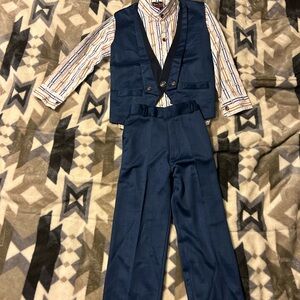 Disney Dad Son Kid Wear Stylish Blue Vest and Pants Set Suit Size 24 M